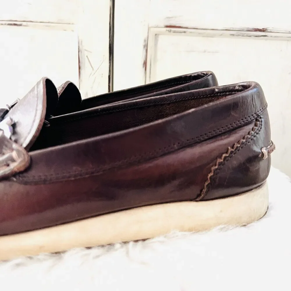 Restoration Santos Dark Brown Leather Buckled Driving Shoes Loafers ~ Mens 9